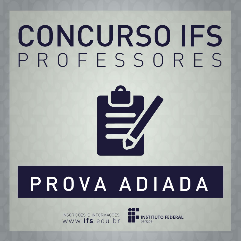 concurso ifs prova adiada