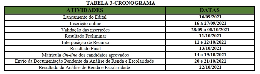 cronograma selecao