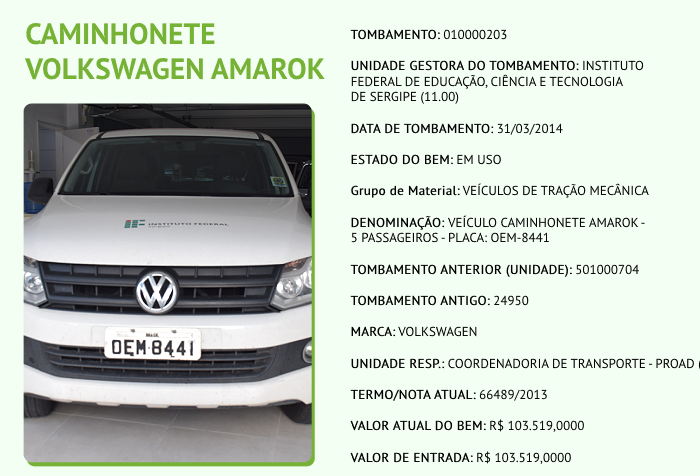 CARD caminhonete volks